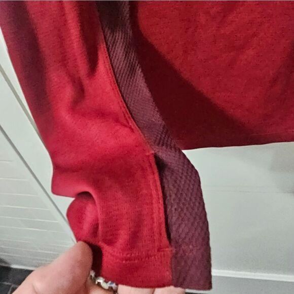 The North Face Womens Burgundy Zip-Up Pullover Sz Small - Picture 4 of 6